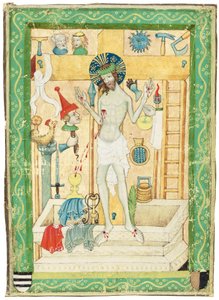 Chrystus jako mąż boleści, Czechy, ok. 1420 r. (pergamin)
