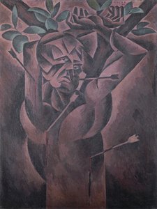 Święty Sebastian, Bohumil Kubista (1884-1918), olej na płótnie, 98x75 cm