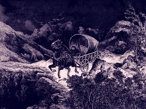 Kalifornijska przejażdżka wozem nocą