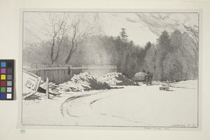 Spalanie wapna (atrament na papierze) autorstwa Bolton Coit Brown
