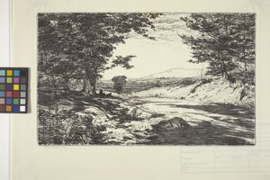 Góra (tusz na papierze) autorstwa Bolton Coit Brown