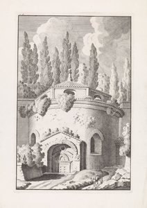 Ruïne van een Romeinse ronde tempel Relikty starożytnego Rzymu (tytuł serii) autorstwa Bonaventura van Overbeek