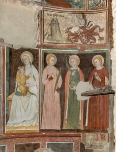 Północny transept, ołtarz św. Michała Archanioła, za ołtarzem freski Bonifacego Bembo, św. Akwiliny i św. Katarzyny Aleksandryjskiej Dziewica z Dzieciątkiem, powyżej symbol Umilitasa autorstwa Bonifacio Bembo