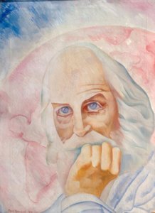 Portret amerykańskiego poety Walta Whitmana