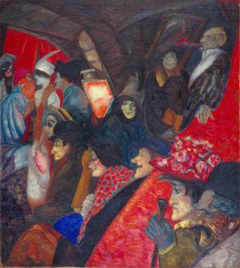 Czarny kot kabaretowy, 1913 autorstwa Boris Dmitrievich Grigoriev
