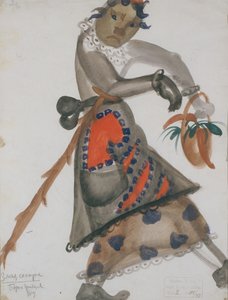 Projekt kostiumu do opery Snow Maiden N. Rimskiego-Korsakowa, 1919 autorstwa Boris Dmitrievich Grigoriev
