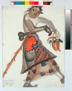 „Kostium do opery „Snegourotchka” (lub Snow Maiden, Spring Tale) Nikołaja Rimskiego-Korsakowa, akwarela Borysa Dmitrijewicza Grigoriewa (1886-1939) autorstwa Boris Dmitrievich Grigoriev