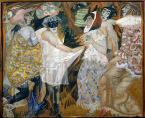 Masquerade (Masquerade) - Obraz Borisa Dmitrievicha Grigorieva (1886-1939) autorstwa Boris Dmitrievich Grigoriev