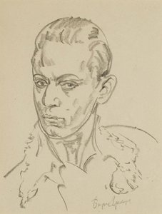 Portret baletnicy i choreografa Siergieja Lifara 1905-1986 autorstwa Boris Dmitrievich Grigoriev