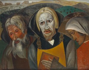 Wasilij Kaczałow jako car Fiodor Ioannovich, 1923 autorstwa Boris Dmitrievich Grigoriev