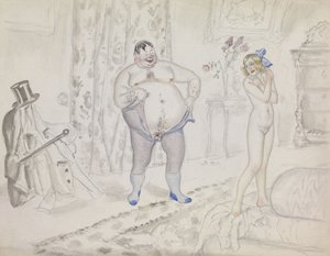 Spotkanie w późnych godzinach nocnych autorstwa Boris Mikhailovich Kustodiev