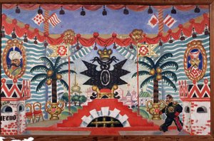 Scenografia do spektaklu Pchła E. Zamiatina, 1925-1926 autorstwa Boris Mikhailovich Kustodiev
