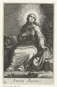 Święta Marina Aleksandryjska jako pustelnik Sancta Marina (tytuł na obiekcie) Pustelnicy (tytuł serii) Sacra Eremus Ascetriarum (tytuł serii)