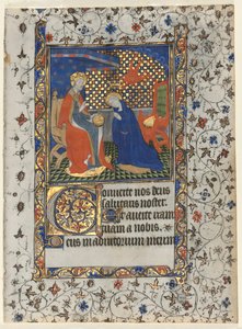 Bifolio z Księgi Godzin: Koronacja Matki Boskiej, ok. godz. 1415. autorstwa Boucicaut Master