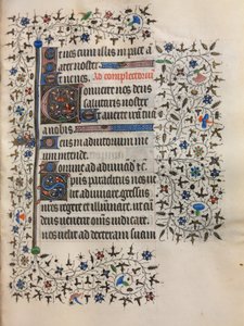 Book of Hours Use of Paris: zdobiony inicjał, c. 1420. autorstwa Boucicaut Master