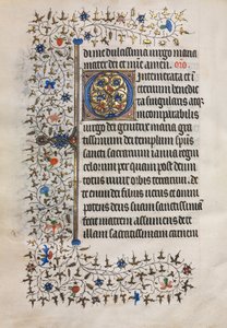 Book of Hours Use of Paris: zdobiony inicjał, c. 1420.