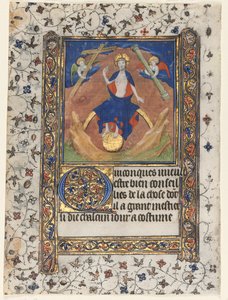 Kartka z Księgi Godzin: Chrystus na sądzie, ok. 1930 r. 1415. autorstwa Boucicaut Master
