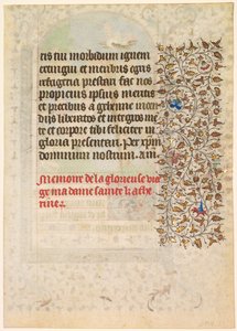 Kartka z Księgi Godzin: Tekst wers. 1415. autorstwa Boucicaut Master
