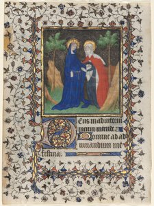 Kartki z Księgi Godzin: Nawiedzenie i Chrystus w sądzie, ok. 1930. 1415. autorstwa Boucicaut Master