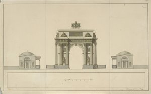 Łuk Triumfalny Twierskiej Zastawy w Moskwie, 1826-1829 autorstwa Bové