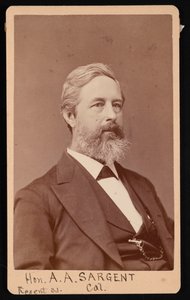 Portret Aarona Augusta Sargenta 1827-1887, przed 1881 r. autorstwa Brady