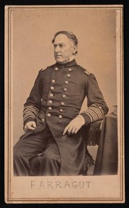 Portret Davida Glasgow Farraguta 1801-1870, przed 1870 rokiem. autorstwa Brady