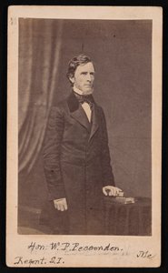 Portret Williama Pitta Fessendena 1806-1869, przed 1869. autorstwa Brady
