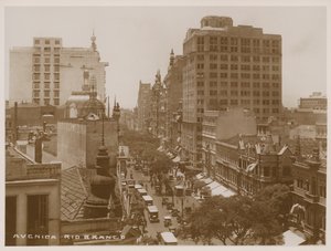 Avenida Rio Branco, Rio de Janeiro (zdjęcie czarno-białe) autorstwa Brazilian Photographer