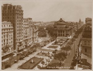 Plac Floriano Peixoto, Rio de Janeiro (zdjęcie czarno-białe) autorstwa Brazilian Photographer