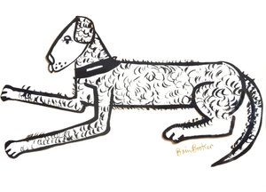 Hound Dog (pędzel i tusz na papierze)