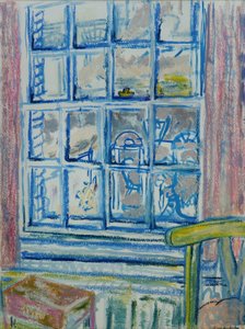 Okno Sypialni (olej i pastel na papierze) autorstwa Brenda Brin Booker