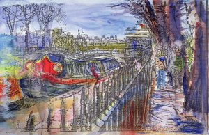 The Sunday Walk, 1986 (wc i technika mieszana na papierze)