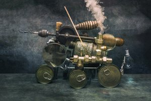 Steampunkowy wynalazek autorstwa Brig Barkow