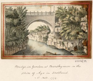 Cykl szkiców, widoków w Wielkiej Brytanii, na kontynencie iw Ameryce 1772-1778 (akwarela) autorstwa British School