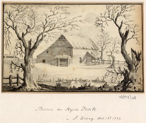 Cykl szkiców, widoków w Wielkiej Brytanii, na kontynencie iw Ameryce 1772-1778 (akwarela) autorstwa British School