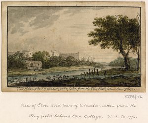 Cykl szkiców, widoków w Wielkiej Brytanii, na kontynencie iw Ameryce 1772-1778 (akwarela) autorstwa British School