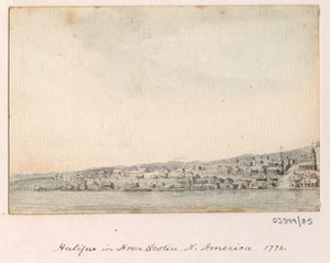 Cykl szkiców, widoków w Wielkiej Brytanii, na kontynencie iw Ameryce 1772-1778 (akwarela) autorstwa British School