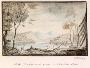 Cykl szkiców, widoków w Wielkiej Brytanii, na kontynencie iw Ameryce 1772-1778 (akwarela) autorstwa British School