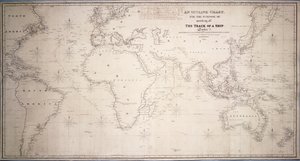 Mapa konturowa służąca do wyznaczania toru statku". autorstwa British School