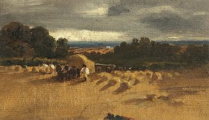 Scena zbiorów (olej na papierze) autorstwa British School