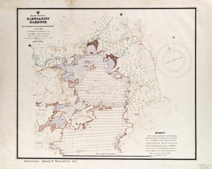 Irlandia - zachodnie wybrzeże, port Glengariff. Badanie przeprowadzone przez klasę kwalifikacyjną, Szkoła Nawigacji wrzesień-październik 1912 r. autorstwa British School