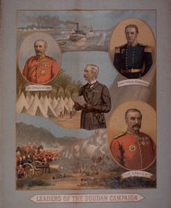 Liderzy kampanii Sudanu 1884-5 (chromolitho) autorstwa British School