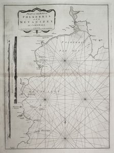 Plan zatok Polkerris i Mevagizey w Kornwalii autorstwa British School