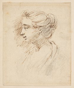 Portret głowy kobiety autorstwa British School
