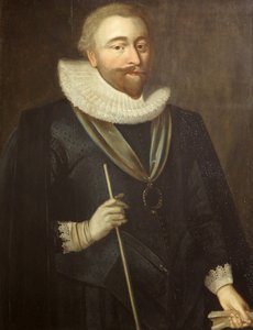 Richard Weston, hrabia Portland, Lord Wysoki Skarbnik, ok. 1630 (olej na panelu) autorstwa British School