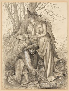 Vanitas Alegoria: Śmierć i młoda kobieta autorstwa British School