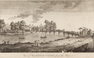 Widok na Hampton Court z rzeki autorstwa British School