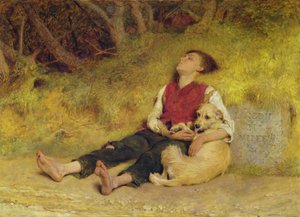 Jego jedyny przyjaciel (olej na płótnie) autorstwa Briton Riviere