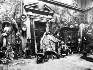 Studio florenckiego malarza Edoardo Gelli (zdjęcie b/w)