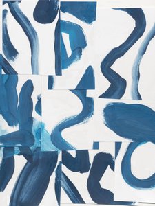 Dynamiczny niebieski abstrakt